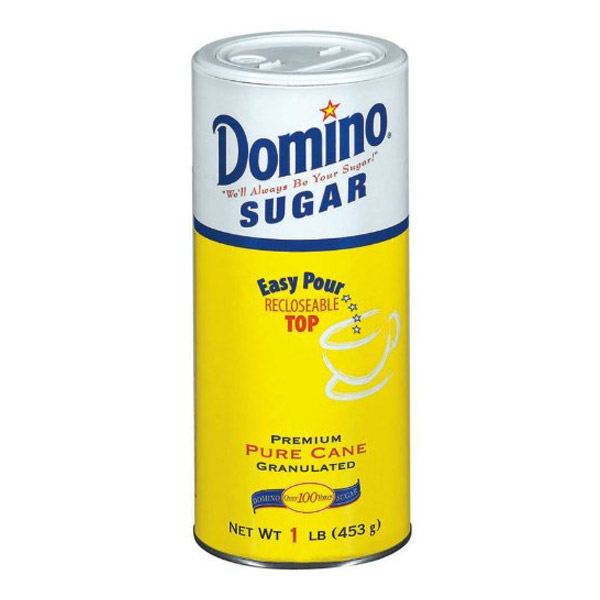 Domino Premium Pure Cane Granulated Sugar With Easy Pour Recloseable Top 16 Oz
