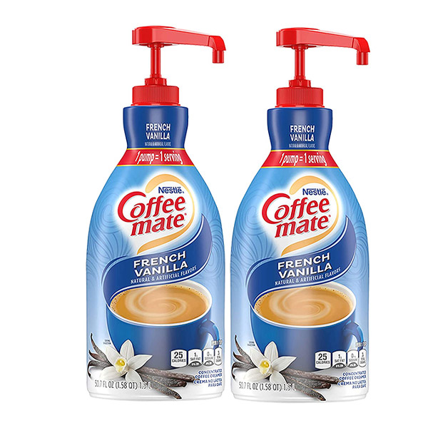 Nestle Coffee mate Coffee Creamer French Vanilla, Concentrated Liquid Pump Bottle