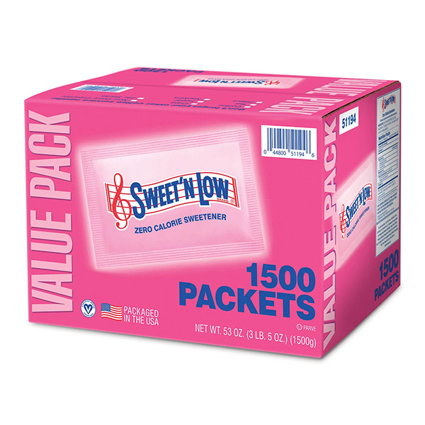 Sweet'N Low Zero-Calorie Sweetener Packets (1,500 ct.)